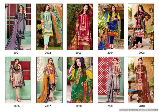 Al Karam 2 Cambric Cotton Designer Karachi Dress Material Collection